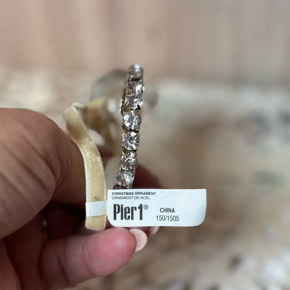 Pier 1 Diamond Ring White Sparkle Heels and Key Ornament